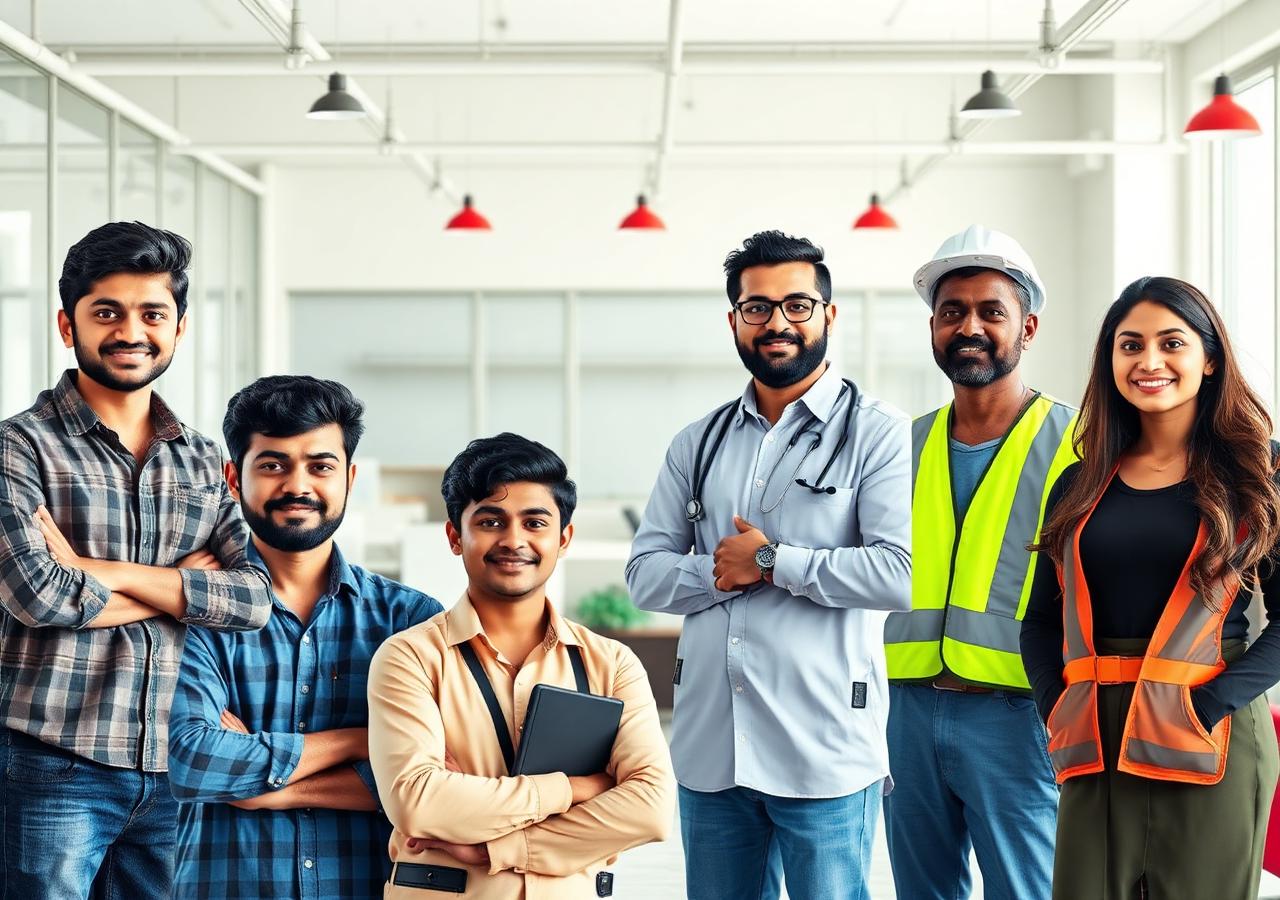 Indian professionals and students