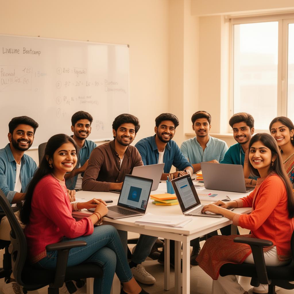 Indian learners in a live Locus Learn bootcamp session